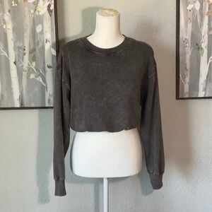 SO Black and White Boxy Crop Hoodie